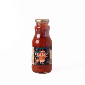 KETO EXTRA CSÍPŐS PARADICSOMOS GRILL SZÓSZ ÉDESÍTŐSZEREKKEL 250ML UPDATE