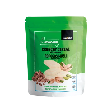 LOW CARB GLUTÉNMENTES, SÜLT, ROPOGÓS MÜZLI PISZTÁCIÁVAL ÉS FEHÉR CSOKI DARABOKKAL 275 G UPDATE