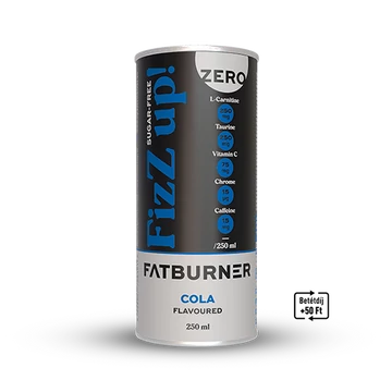 FIZZ UP! FATBURNER L-KARNITIN, TAURIN-KÓLA ÍZŰ SZÉNSAVAS ITAL ÉDESÍTŐSZEREKKEL 250ML