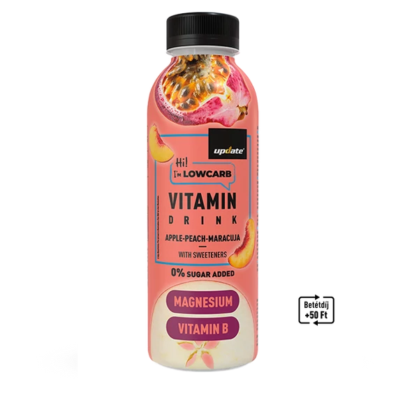 LOWCARB ŐSZIBARACK-MARACUJA GYÜMÖLCSITAL MG-MAL, B-VITAMINOKKAL, ÉDESÍTŐSZEREKKEL 500ML UPDATE